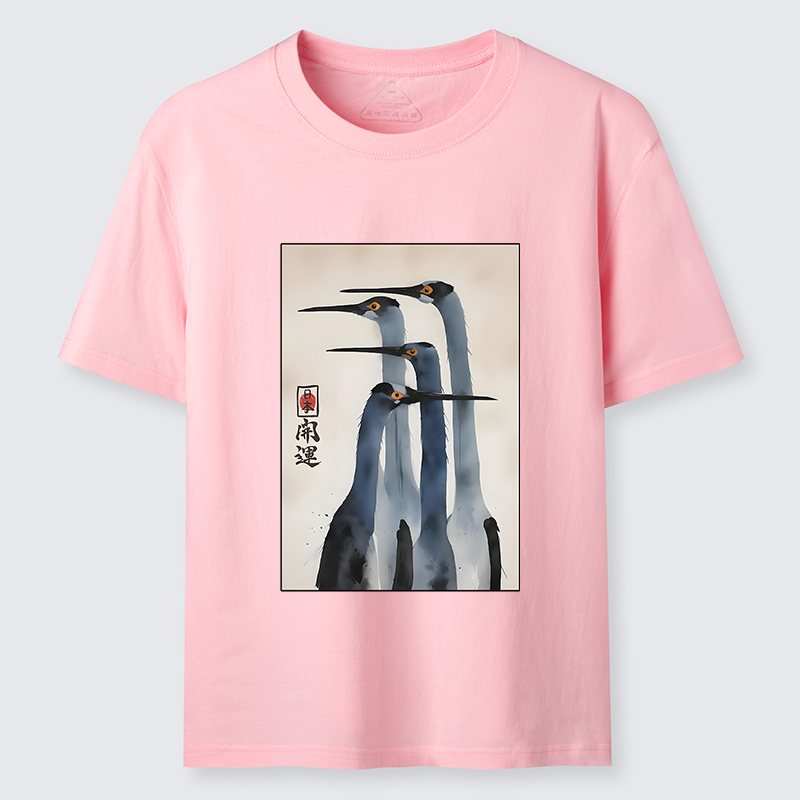 Tokyo-Tiger Retro Sandhill Crane Classic T-Shirt