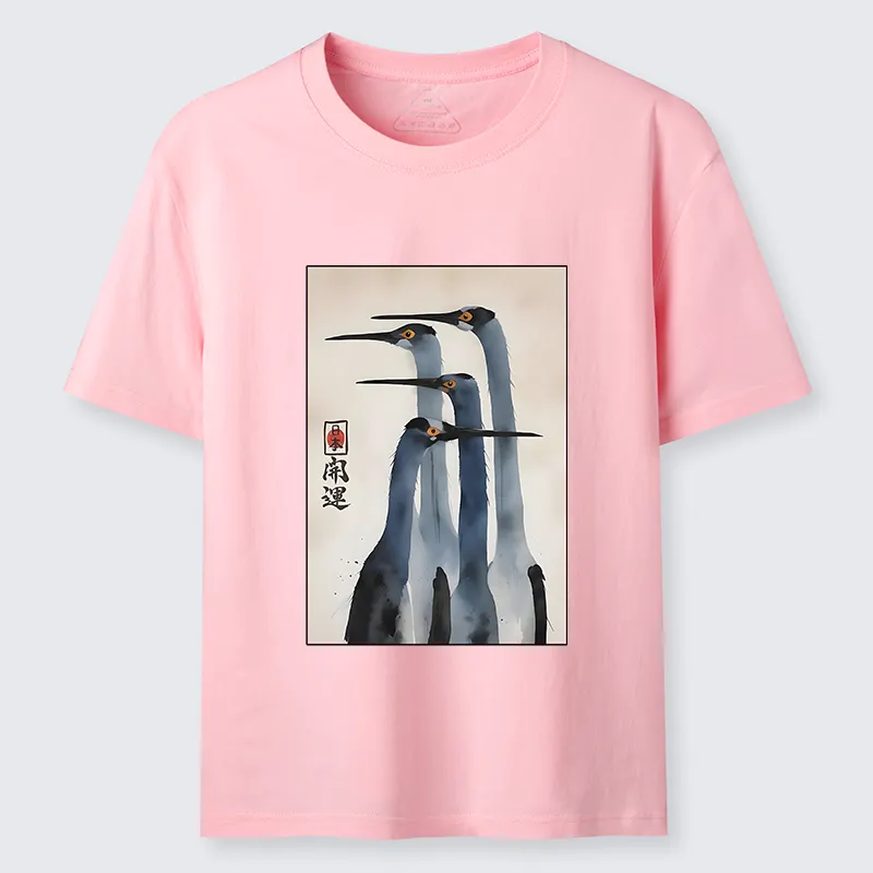 Tokyo-Tiger Retro Sandhill Crane Classic T-Shirt