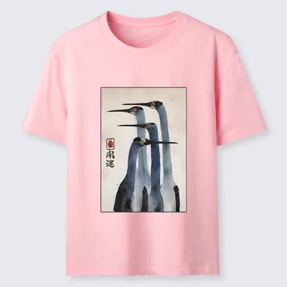 Tokyo-Tiger Retro Sandhill Crane Classic T-Shirt