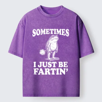 Tokyo-Tiger Farting Frog Washed T-Shirt