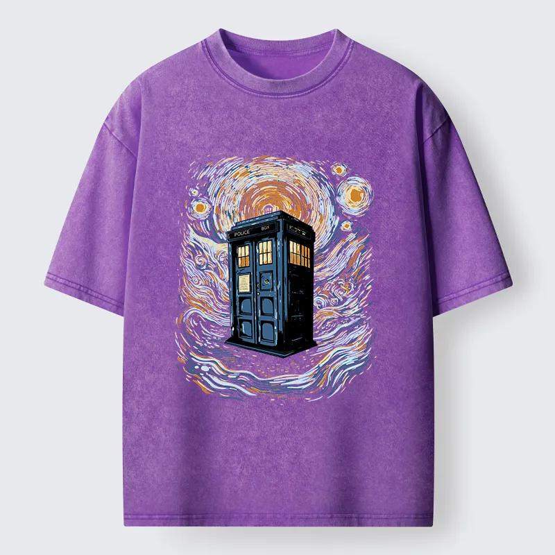 Tokyo-Tiger Mysterious Telephone Booth Washed T-Shirt