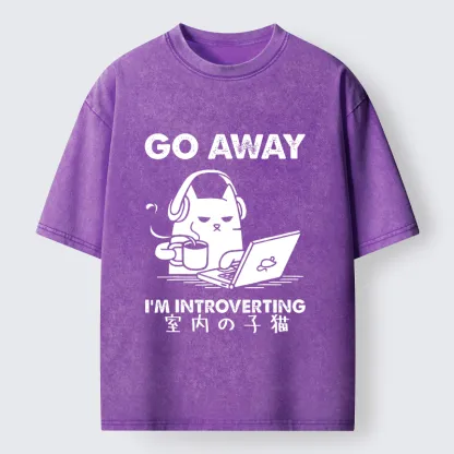 Tokyo-Tiger Introverted Kitten Washed T-Shirt