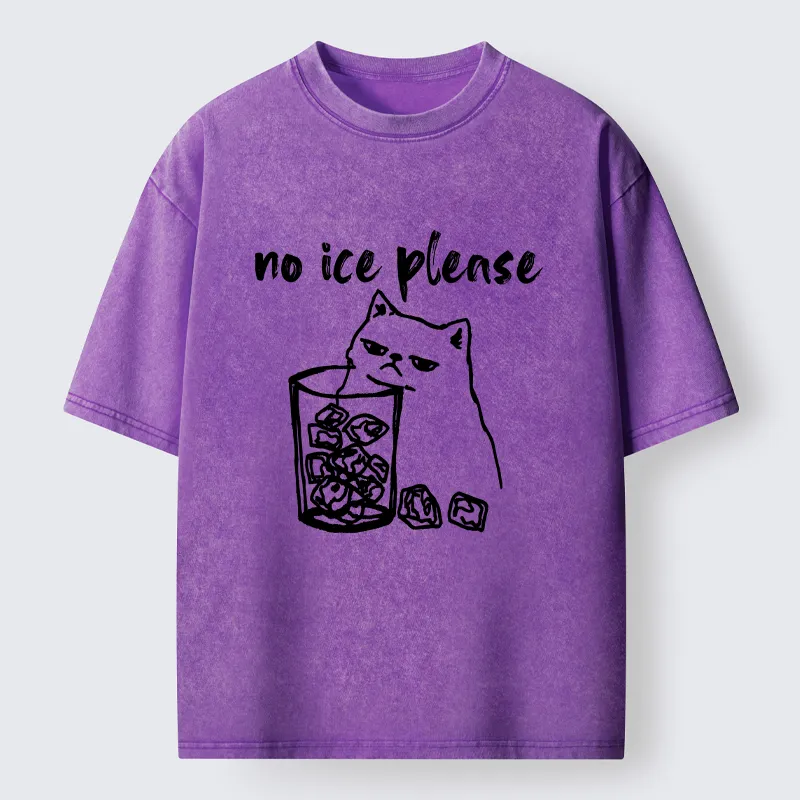 Tokyo-Tiger Cat Wants Ice Washed T-Shirt