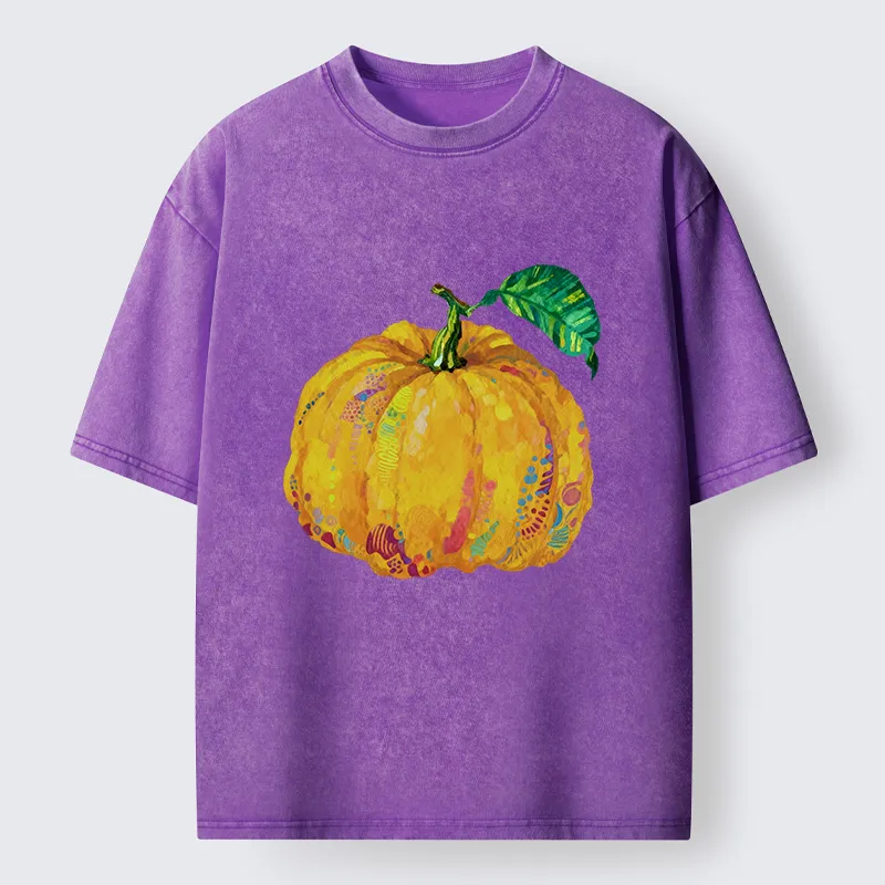 Tokyo-Tiger Pumpkin Art Washed T-Shirt