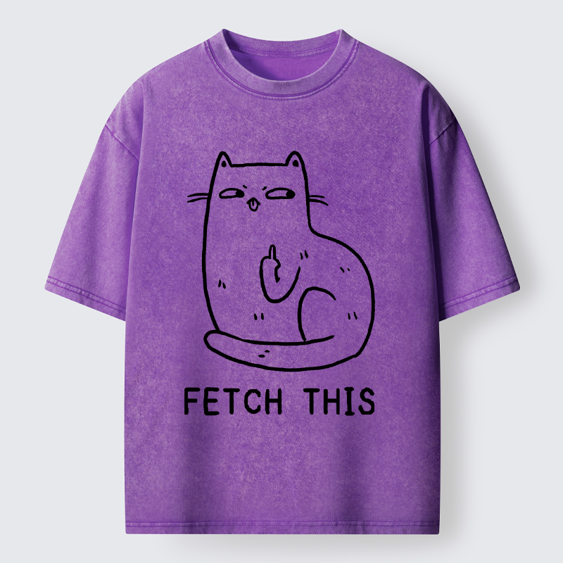 Tokyo-Tiger Cat Fetch This Washed T-Shirt