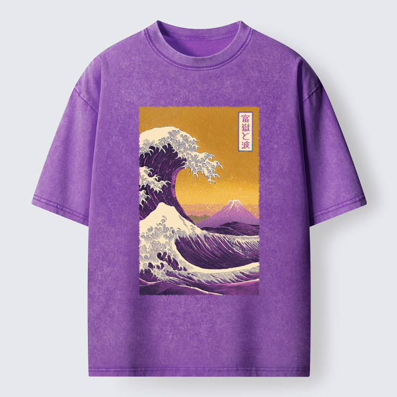 Tokyo-Tiger Raging Waves Washed T-Shirt