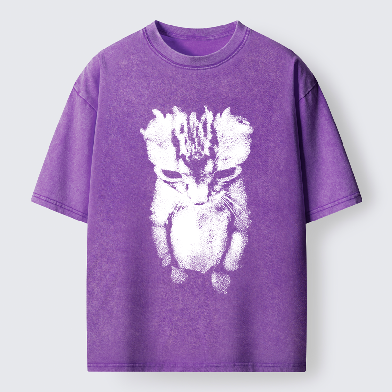 Tokyo-Tiger Sad Kitten Meme Washed T-Shirt