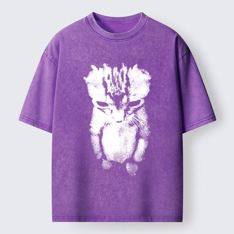Tokyo-Tiger Sad Kitten Meme Washed T-Shirt