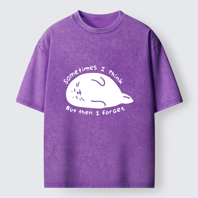 Tokyo-Tiger Forgetful Funny Seal Washed T-Shirt