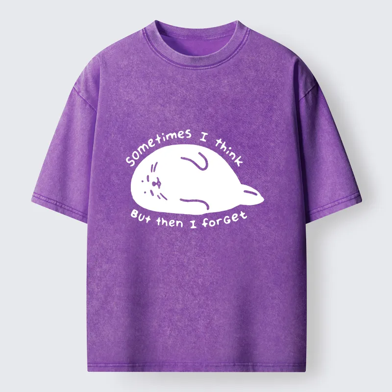 Tokyo-Tiger Forgetful Funny Seal Washed T-Shirt