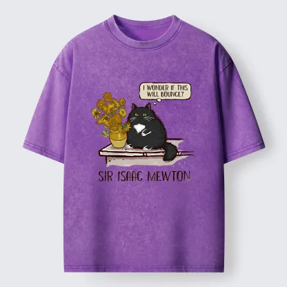 Tokyo-Tiger Cat Wants To Do A Physics Experiment Washed T-Shirt