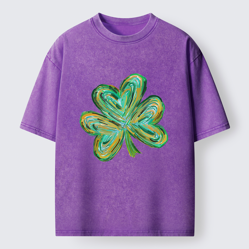 Tokyo-Tiger Green Clover Washed T-Shirt