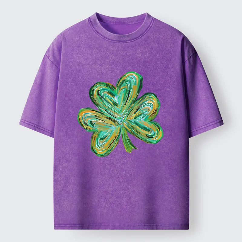 Tokyo-Tiger Green Clover Washed T-Shirt