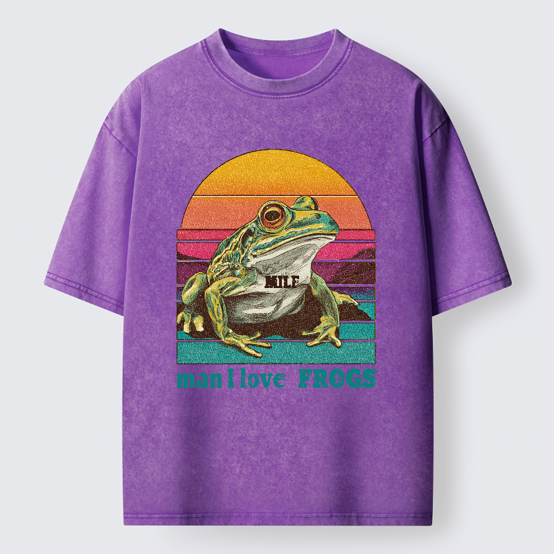 Tokyo-Tiger Man I Love Frog Washed T-Shirt