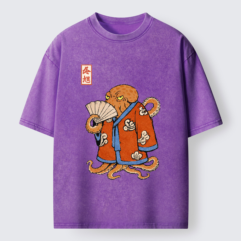 Tokyo-Tiger The Octopus Duelist Washed T-Shirt