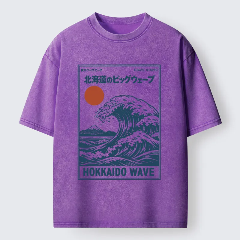 Tokyo-Tiger Retro Wave Typesetting Washed T-Shirt