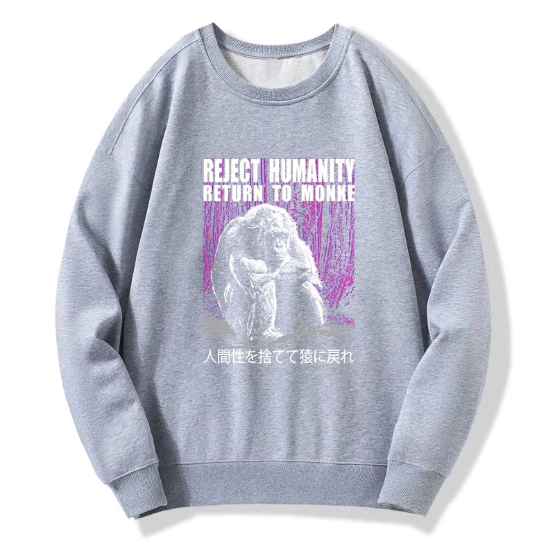 Tokyo-Tiger Reject Humanity Return To Monkey Sweatshirt