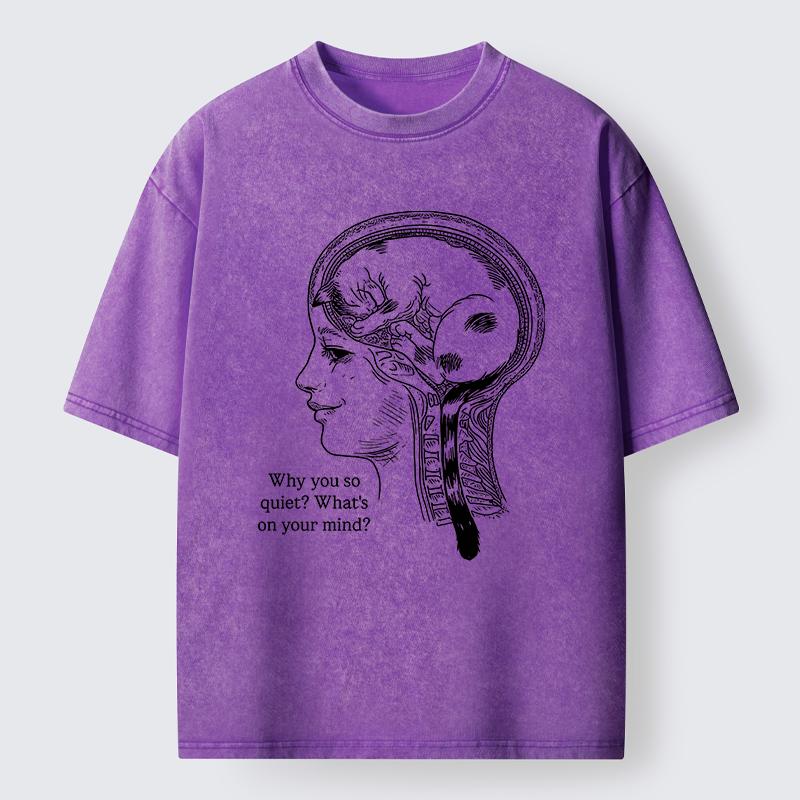 Tokyo-Tiger Brain Full Of Cats Washed T-Shirt