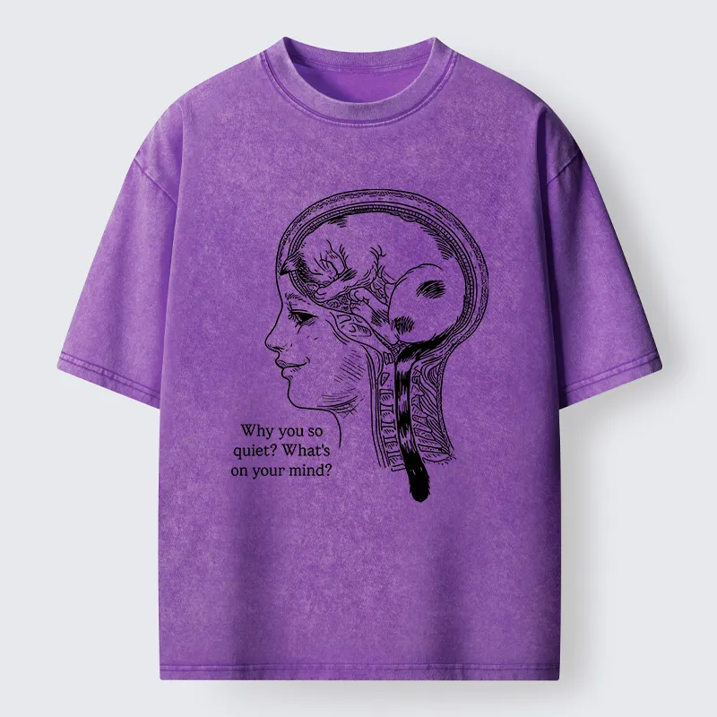 Tokyo-Tiger Brain Full Of Cats Washed T-Shirt