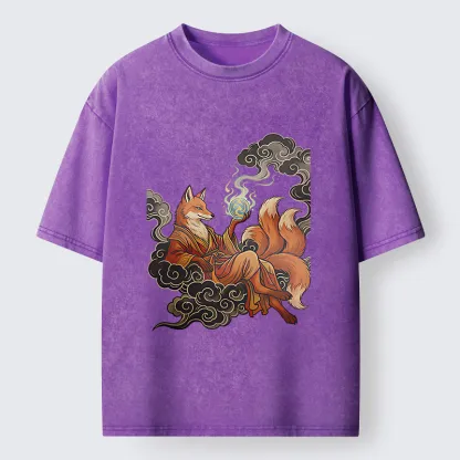 Tokyo-Tiger Fox Demon Washed T-Shirt