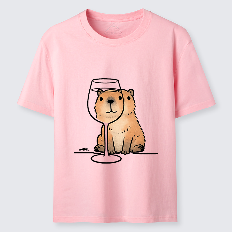 Tokyo-Tiger Capybara With A Glass Classic T-Shirt