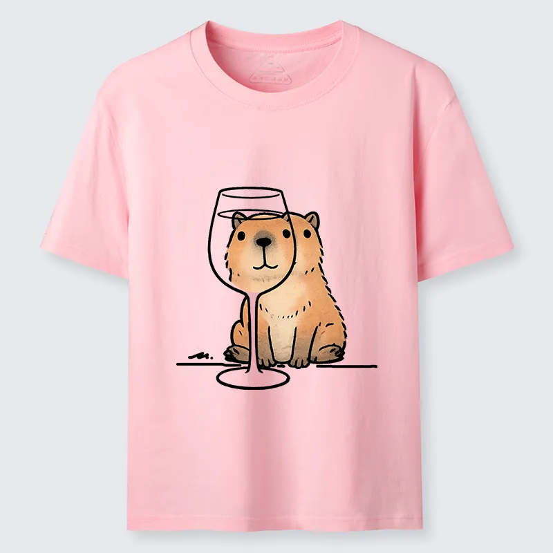 Tokyo-Tiger Capybara With A Glass Classic T-Shirt