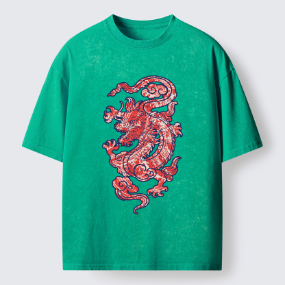 Tokyo-Tiger Crimson Dragon Washed T-Shirt