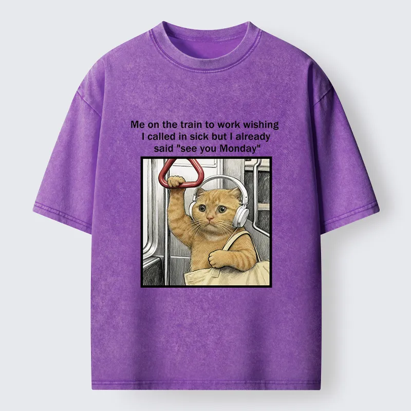 Tokyo-Tiger Working Cat Washed T-Shirt