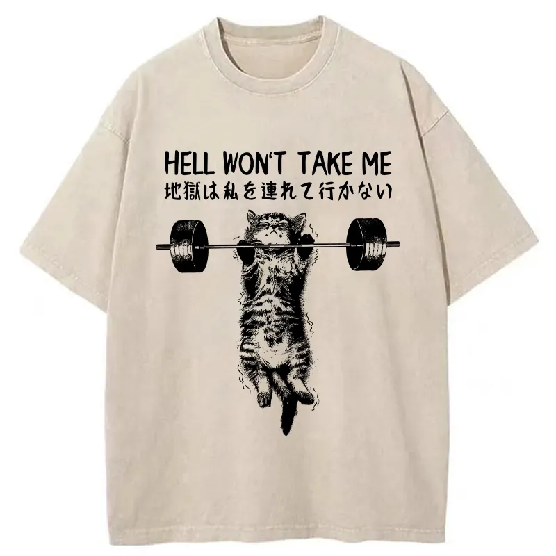 Tokyo-Tiger Hell Won't Take Me Washed T-Shirt