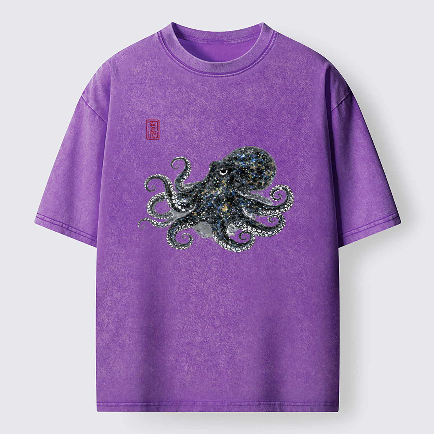 Tokyo-Tiger Ink-Sea Octopus Washed T-Shirt