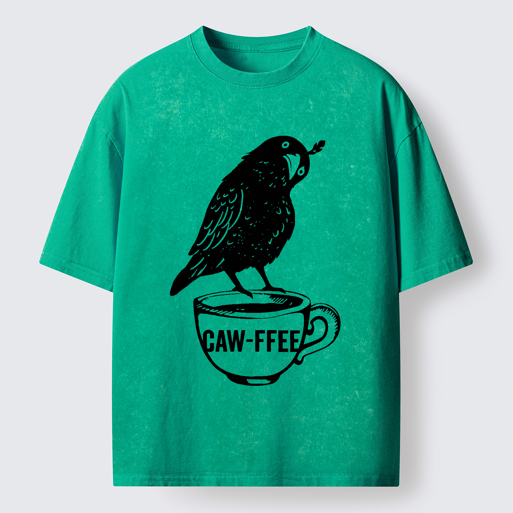 Tokyo-Tiger Caw-ffee Washed T-Shirt