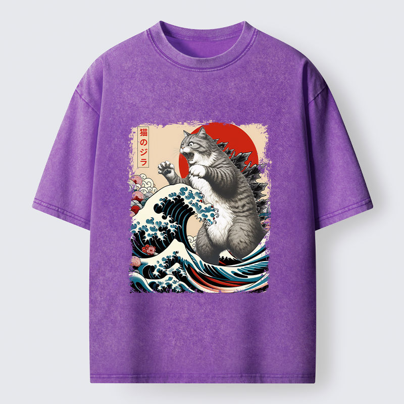 Tokyo-Tiger Fat Catzilla Washed T-Shirt
