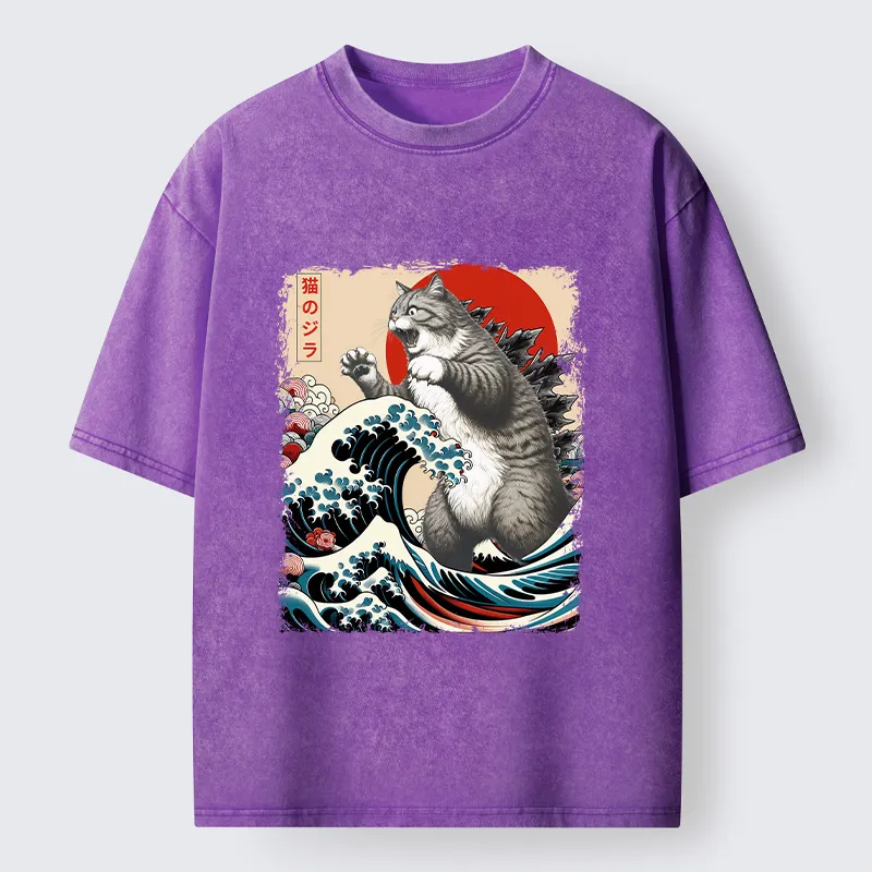 Tokyo-Tiger Fat Catzilla Washed T-Shirt