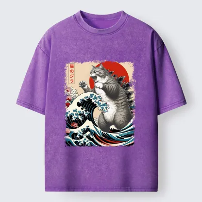 Tokyo-Tiger Fat Catzilla Washed T-Shirt