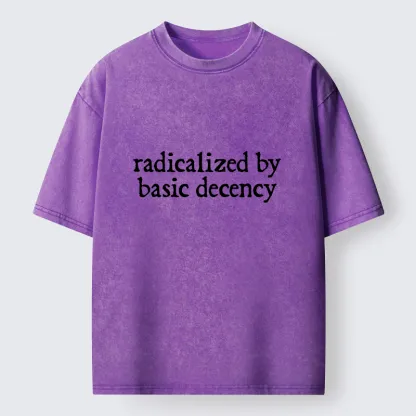 Tokyo-Tiger Radicalized By Basic Decency Washed T-Shirt