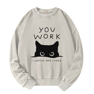 Image of Tokyo-Tiger A Cat That Spies Washed Sweatshirt