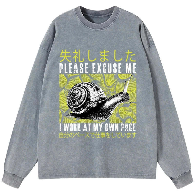 Tokyo-Tiger Snails That Work According To Their Own Rules Washed Long Sleeve T-Shirt