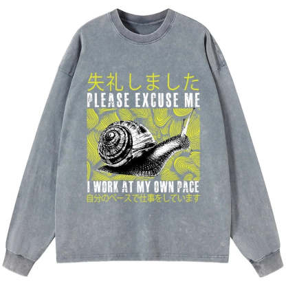 Tokyo-Tiger Snails That Work According To Their Own Rules Washed Long Sleeve T-Shirt