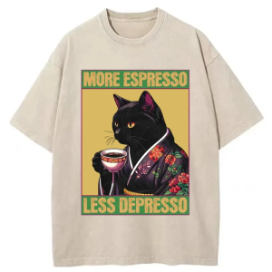 Image of Tokyo-Tiger Up Caffeine Down Depression Washed T-Shirt