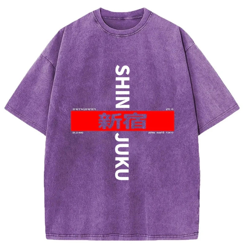 Tokyo-Tiger Shinjuku Prefecture Japan Washed T-Shirt