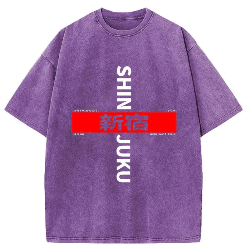 Tokyo-Tiger Shinjuku Prefecture Japan Washed T-Shirt