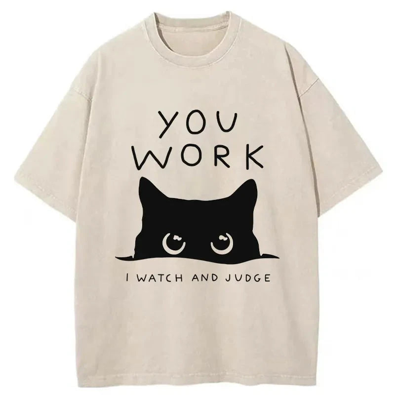 Tokyo-Tiger A Cat That Spies Washed T-Shirt-tokyo-tiger