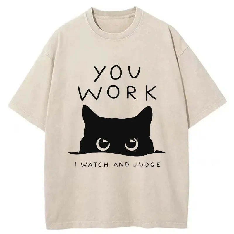 Tokyo-Tiger A Cat That Spies Washed T-Shirt-tokyo-tiger