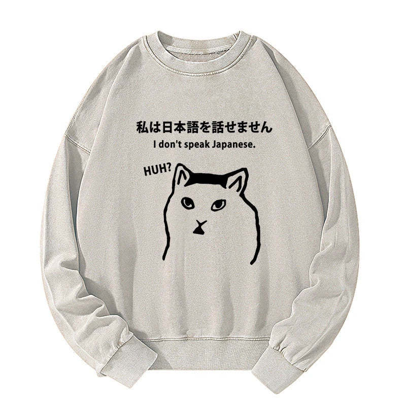 Tokyo-Tiger I Don't Speak Japanese Washed Sweatshirt Sale