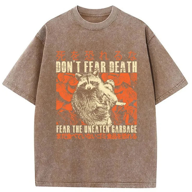 Tokyo-Tiger Timid Raccoon Japanese Washed T-Shirt