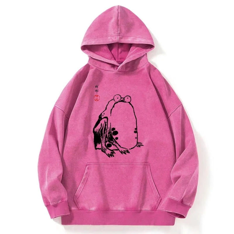 Tokyo-Tiger Grumpy Frog Matsumoto Hoji Washed Hoodie