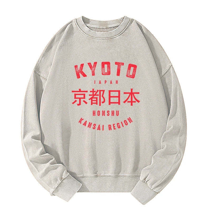 Tokyo-Tiger Kyoto City Japan Vintage Washed Sweatshirt Sale