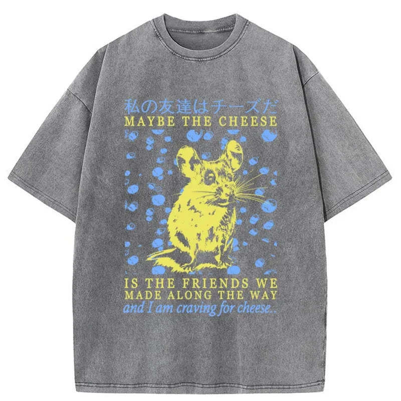 Tokyo-Tiger My Friend Is Cheese Washed T-Shirt
