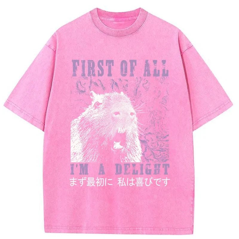 Tokyo-Tiger First Of All I'm A Delight Washed T-Shirt