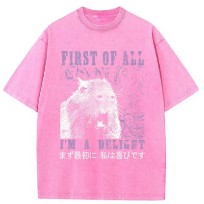 Tokyo-Tiger First Of All I'm A Delight Washed T-Shirt